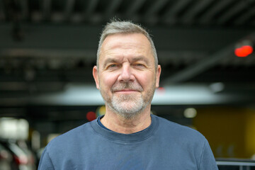 Relaxed Mature Man Urban Portrait