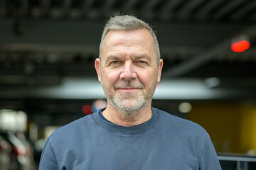 Calm Mature Man Urban Portrait