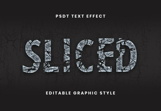 Gray And Black Fragmenting Crumbling Text Effect Bold Broken Font