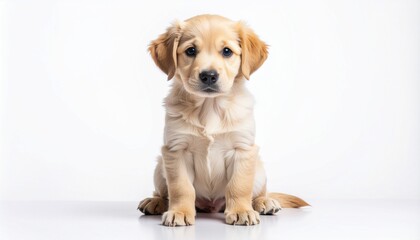 Small Puppy Isolated on White for Pet Design