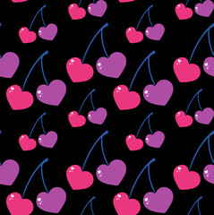 cute lovely fruits seamless pattern for kids, vector illustration 