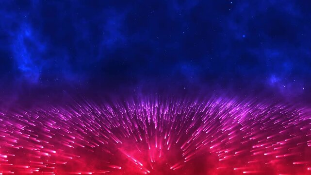 Fireworks in the night sky animated background video