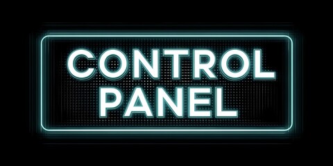 the "control panel" label 