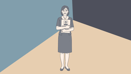 Elderly Woman Holding Photo Album, Remembrance, Nostalgia, Vintage Style