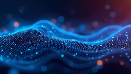 A simple 3D dark tech background with a minimalist network of connecting dots and lines.