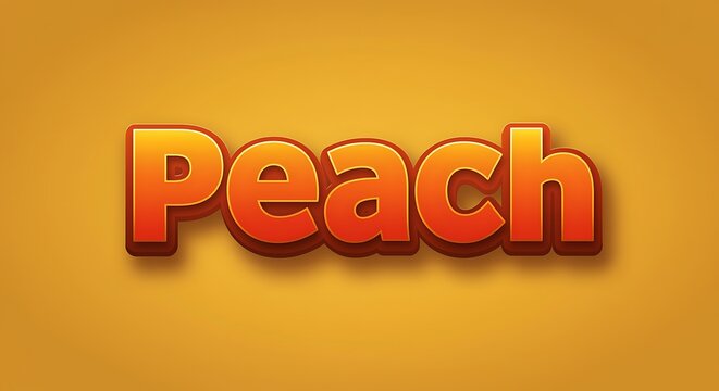 Vibrant Peach Typography Design - Powered by Adobe