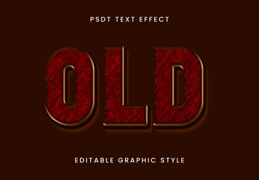 Red And Brown Grunge Retro Text Effect Vintage Rusty Font