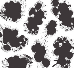 Fototapeta premium Contrast black and abstract ink splatter pattern