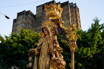 Religious image of the Virgin Carmen
