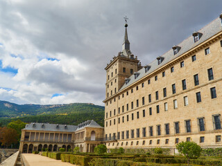Fototapeta premium The Royal Monastery, San Lorenzo de El Escorial, Madrid, Spain.