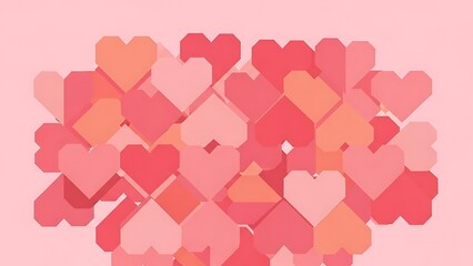 Valentine's day heart bouquet on pink background