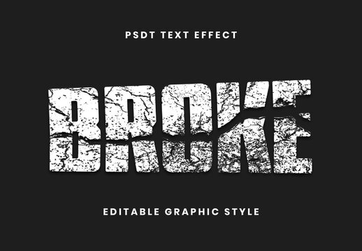 Broken Grunge Text Effect