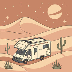 Desert Sunrise in Eco-Friendly Solar RV