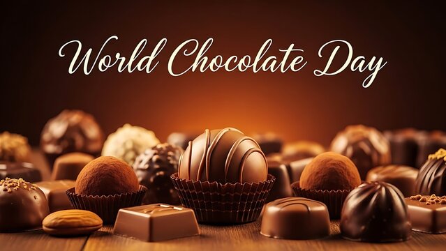 World chocolate day celebration with delicious treats and sweet delights