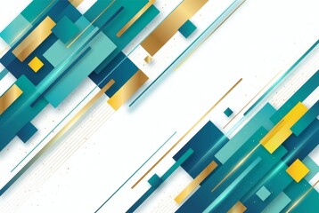 Abstract Geometric Shapes Technology Business Modern Digital Design Background