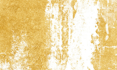 Gold grunge overlay featuring dense textured metallic surface with vertical worn stripes, rich...