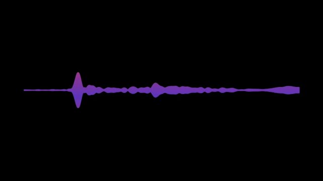 Colorful neon sound wave audio spectrum pulse animation on black background seamless loop digital music visual effect