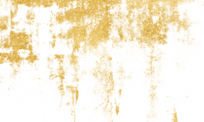 Gold grunge overlay with vertical dripping textures and broken paint patches, distressed metallic finish that adds edgy luxury to posters, album covers, typography backdrops, and contemporary branding