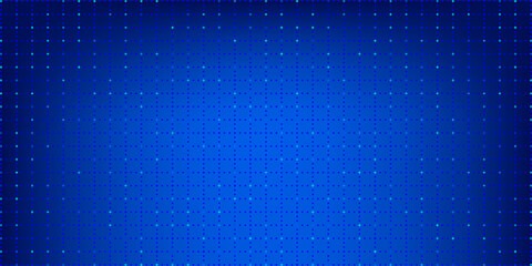 Blue glowing grid background. Cross dots tech square network backdrop. Abstract checkered dashboard pattern for science, technology, business, healthcare, medicine design template. Vector wallpaper