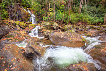 Beautiful 100 foot waterfall in Smoky Mountains