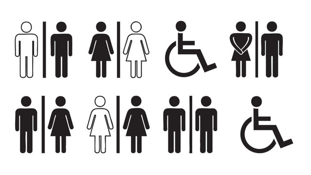 Diverse group of people and disability accessibility icons illustrated
