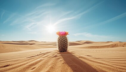 Arid environment featuring a lone cactus, ideal for editorial header backgrounds or UI backdrops
