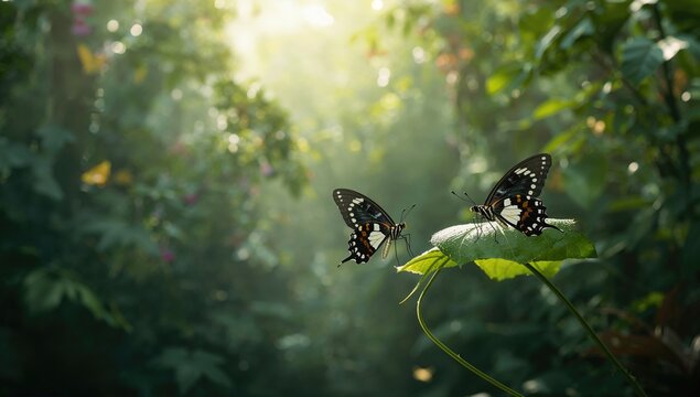 Cattleheart flowers growing among greenery in a garden scene, highlighting native plant preservation, Earth Day