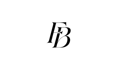 FB initial letters logo or FB monogram