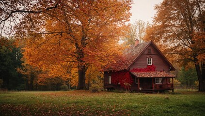 Stockholm during autumn with colorful leaves, seasonal transition, Earth Day
