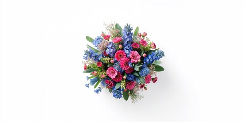 Various flowers displayed on a white background for botanical illustration or pattern creation