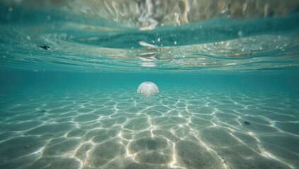 Jellyfish drifting in coastal waters, highlighting biodiversity conservation efforts