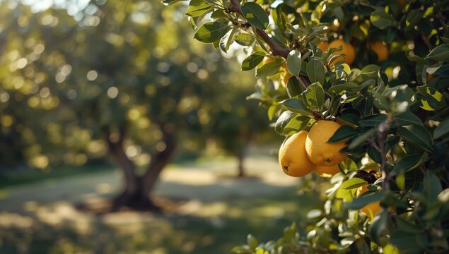 Grapefruit hanging on branches in winter in southern California, highlighting seasonal fruit production