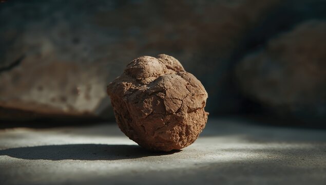 200 million-year-old dinosaur dung fossil, illustrating prehistoric feeding habits and mineralization