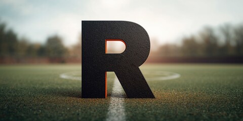 Image of school sports lettering in black and orange, designed as a UI backdrop for sports program information