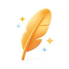 Soft, elegant feather on clean white surface, offering a serene and neutral subject for natural decor visuals