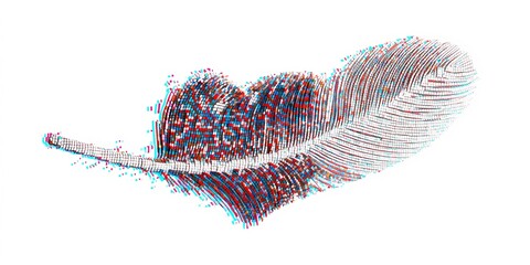 Soft, elegant feather on clean white surface, offering a serene and neutral subject for natural decor visuals