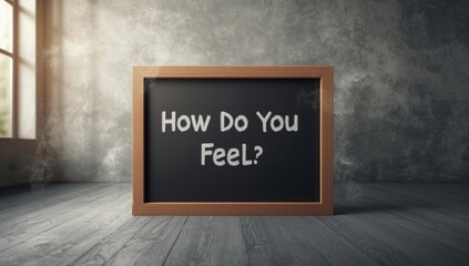 Psychological wellness sign with How Do You Feel message, designed for health awareness initiatives