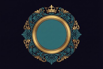 Classic Heraldic Frame with Elegant Ornament