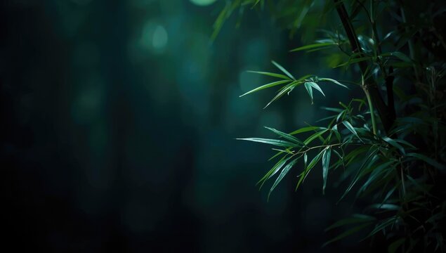 Pleioblastus simonii bamboo captured at night, highlighting its dense structure for garden aesthetic use