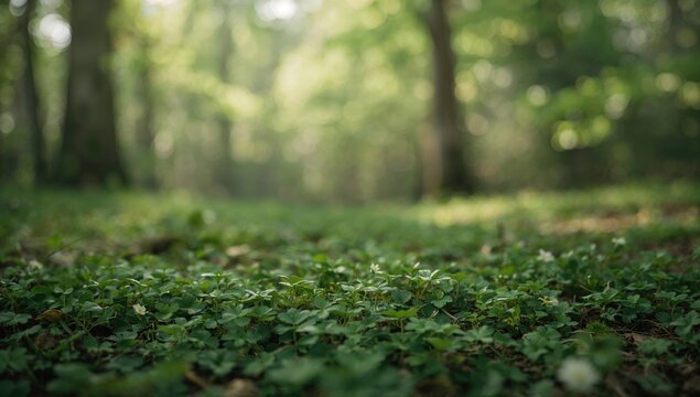 Creeping lady's sorrel with sprawling stems on soil surface, serving as a natural ground cover