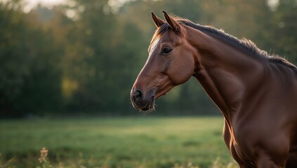 Fototapeta premium Close-up of a beautiful brown horse, coat texture for grooming practices