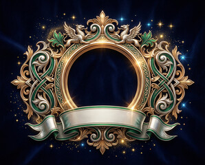 Royal Ornamental Frame with Banner Illustration