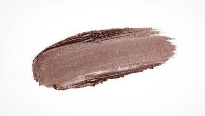 Holographic makeup sample featuring brown and gray metallic hues on background, suitable for cosmetic design