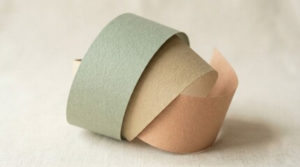 Mindfulness ribbon made of matte paper, for World Cancer Day