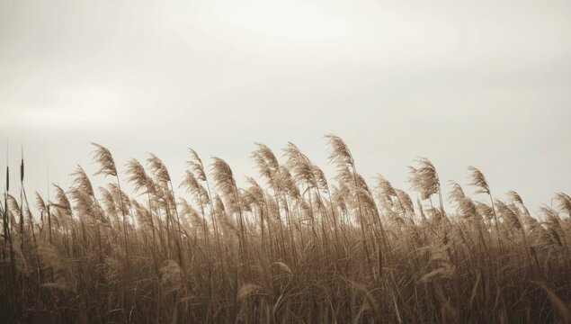 Common reed (Phragmites australis) standing tall in a wetlands landscape, highlighting ecological resilience