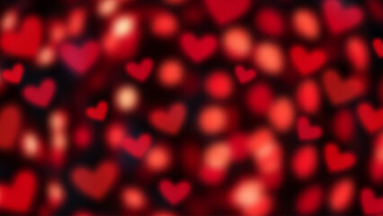 Romantic Heart Bokeh Background for Valentines Day