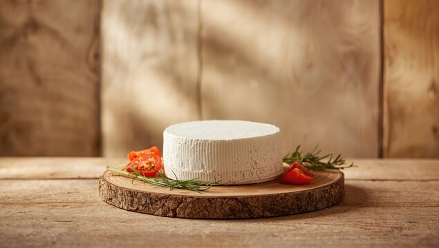 Goat's milk cheese Tulum cheese from Turkey displayed, emphasizing artisanal production methods, World Food Day