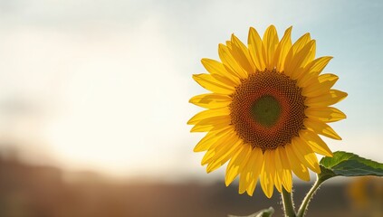 Obraz premium Close-up of a blooming sunflower with black seeds, ideal for botanical illustrations