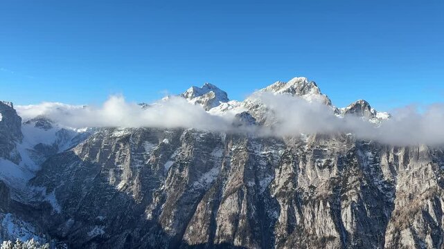 Triglav mountain in Slovenia in winter