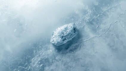 Frozen water surface with ice layers, abstract pattern used for nature-themed layouts, Earth Day